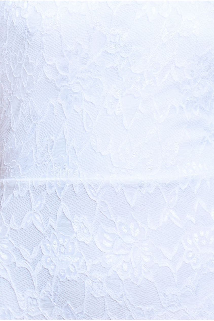 One Shoulder Scalloped Neck Maxi Dress - White DR4601