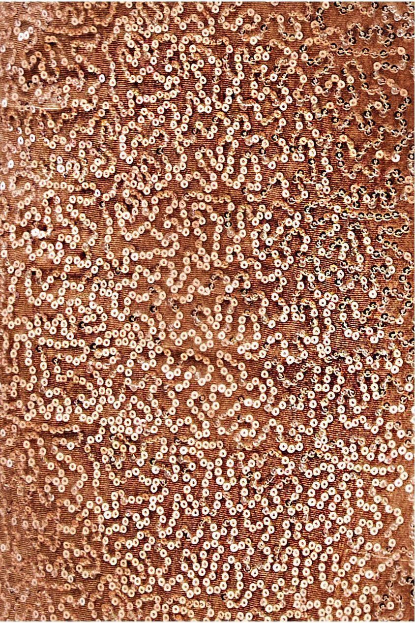 Sequin Velvet Bandeau Maxi Dress - Champagne DR3610