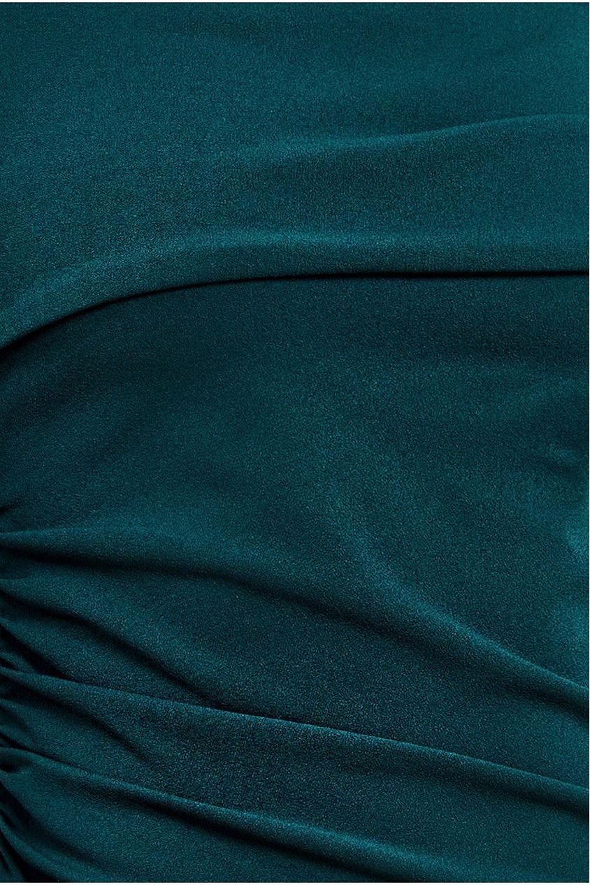 One Shoulder Scuba Midi Dress - Emerald Green DR3638
