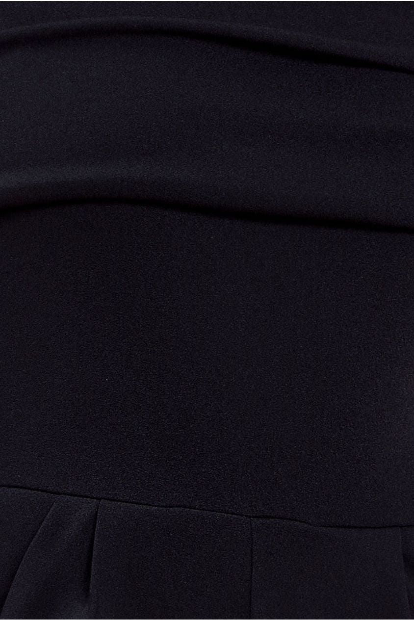 One Shoulder Scuba Jumpsuit - Black TR375