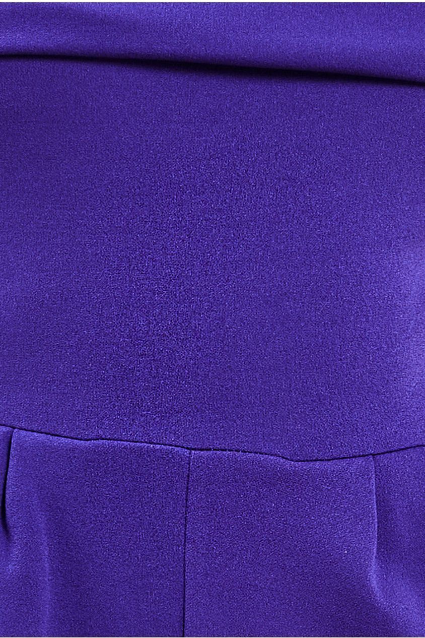 One Shoulder Scuba Jumpsuit - Purple TR375
