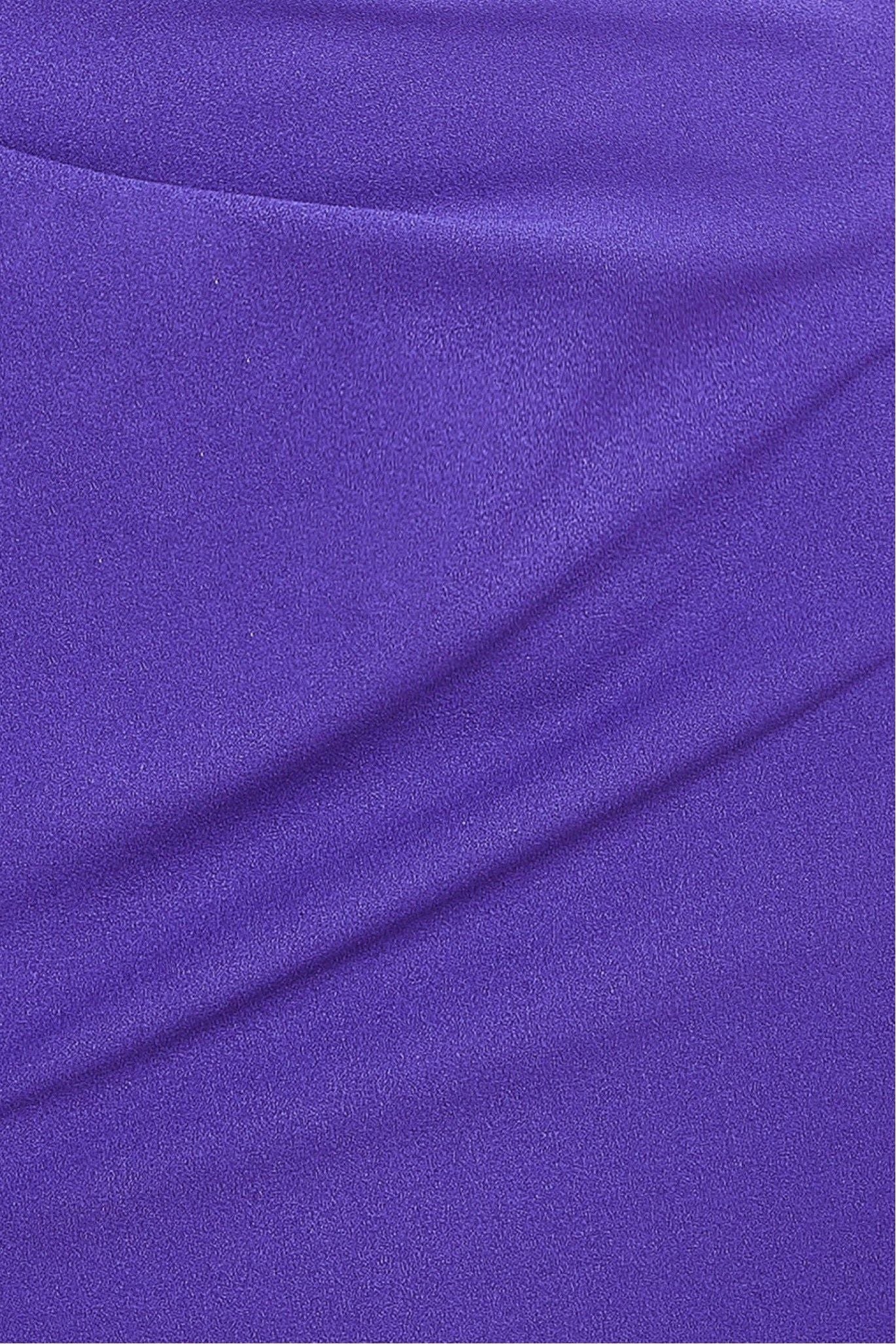 One Shoulder Front Split Scuba Maxi - Purple DR3518