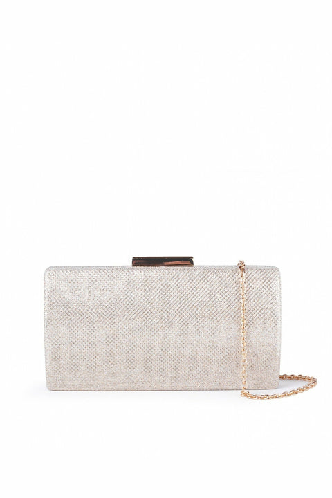 Paradox London Dionne Champagne Box Clutch Bag