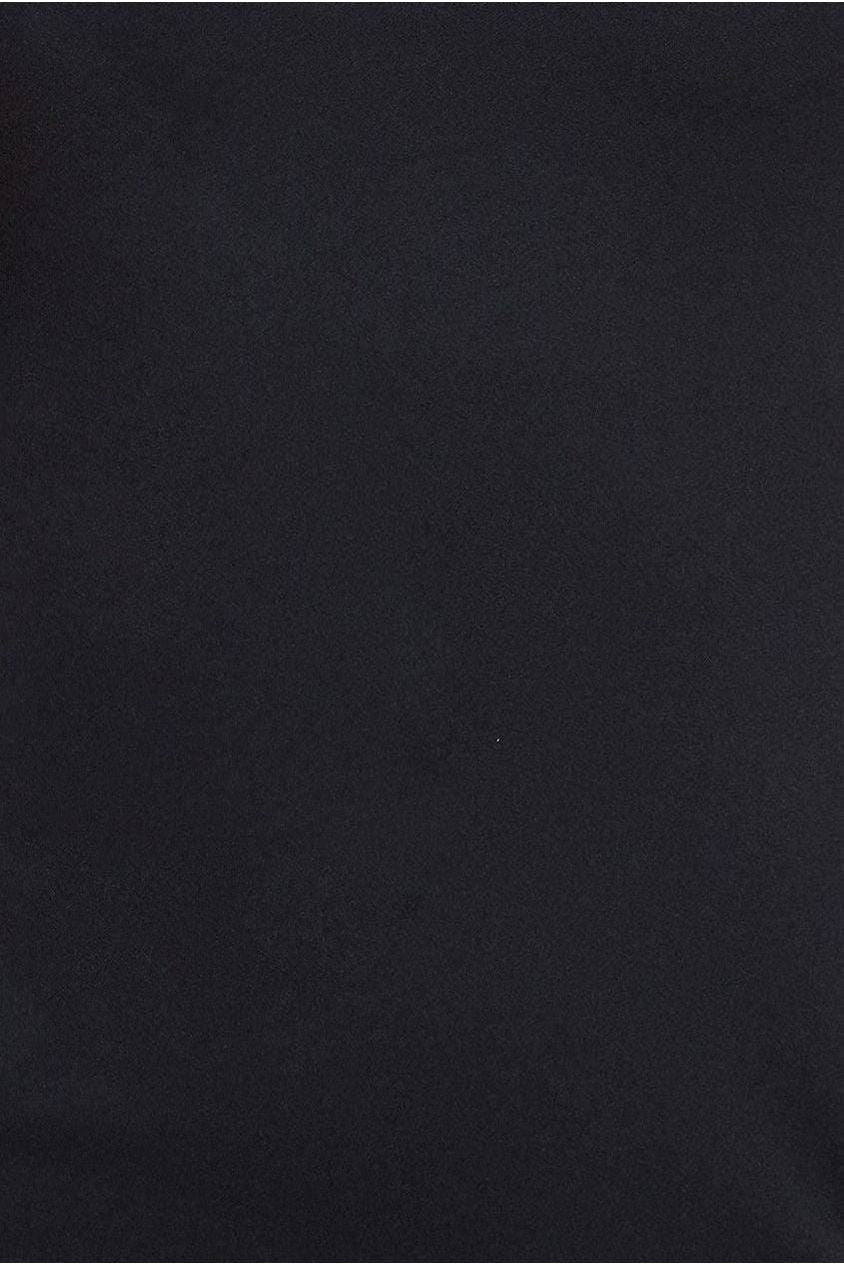 Embellished Diamante Trim Square Neck Scuba Maxi Dress - Black DR4253