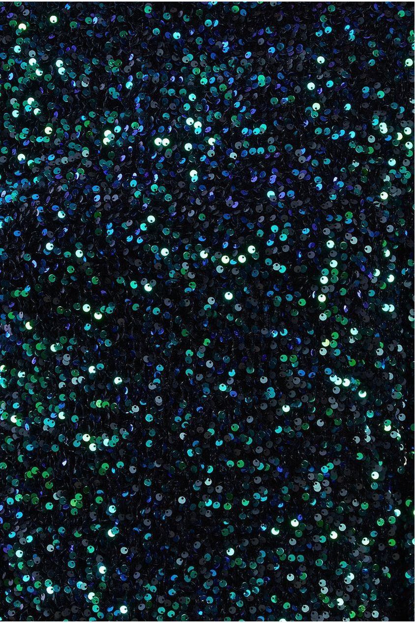 Multi Sequin Velvet Jumper -  Emerald Green T198