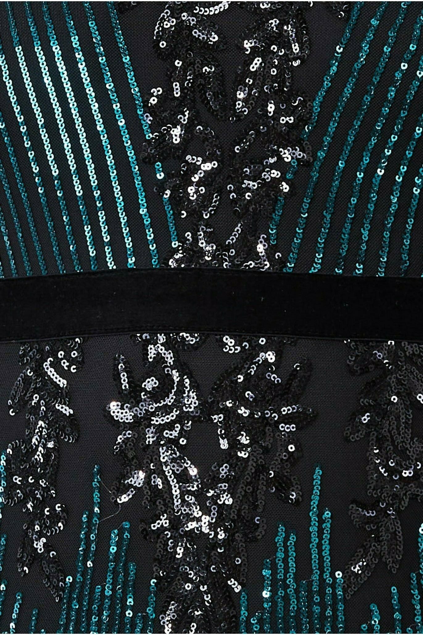 Long Sleeve Sequin Evening Maxi - Emerald DR3016P