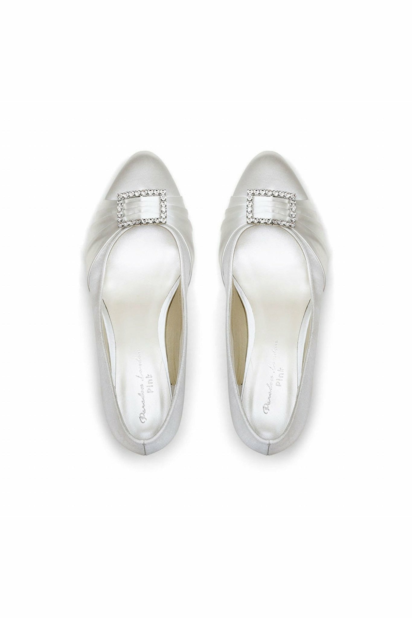 Satin 'britney' Wide Fit Block Heel Shoe Britney