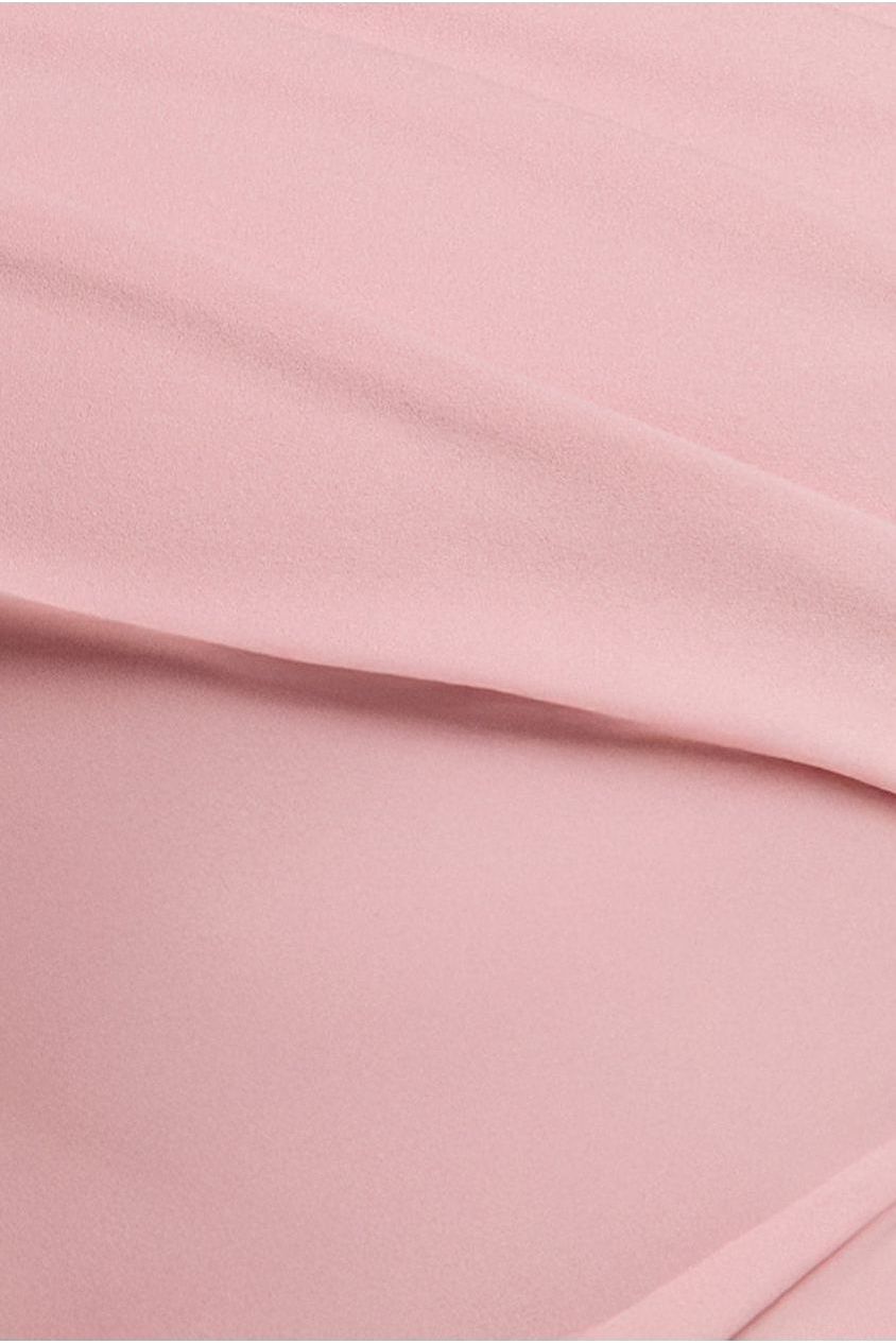 One Shoulder Scuba Crepe Evening Maxi Dress - Blush Pink DR3231