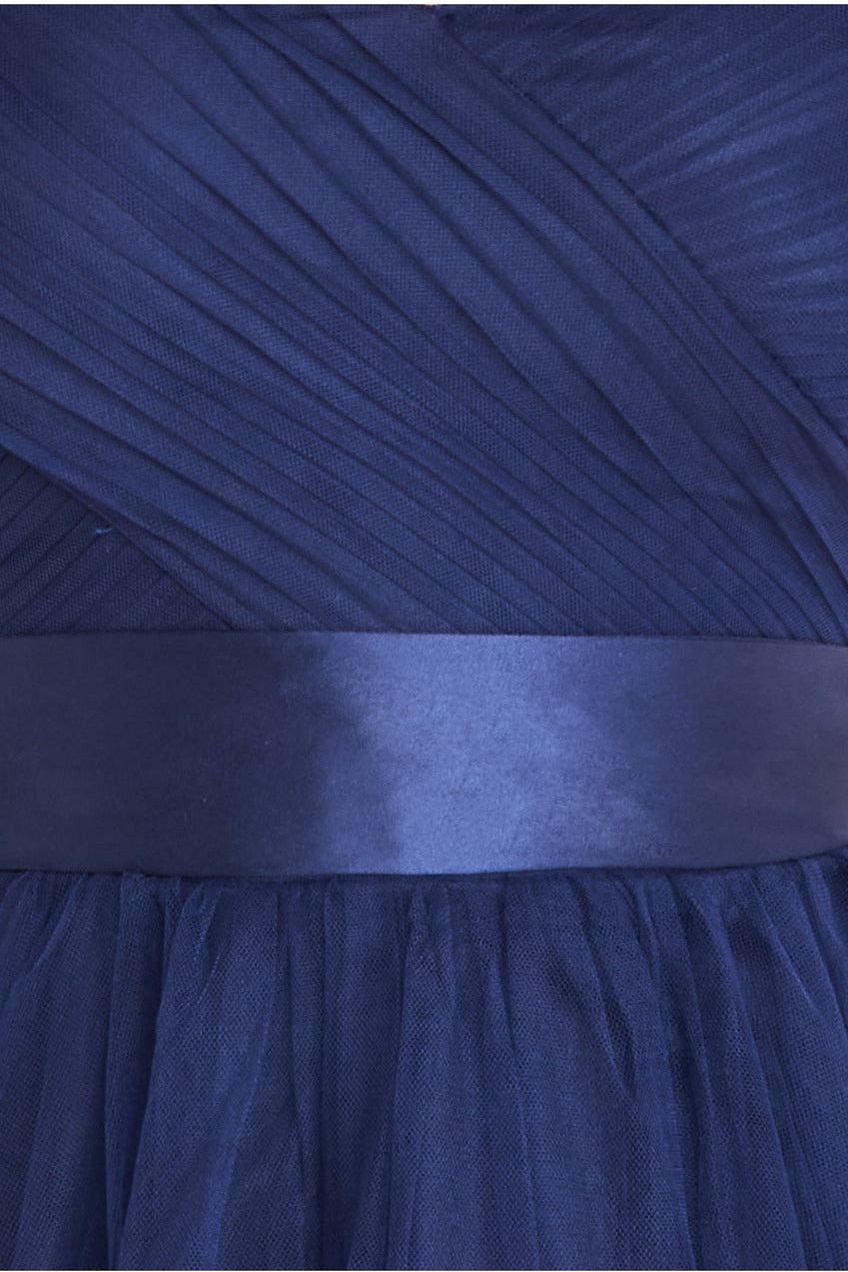 Off The Shoulder Princess Maxi Dress - Navy DR3322A