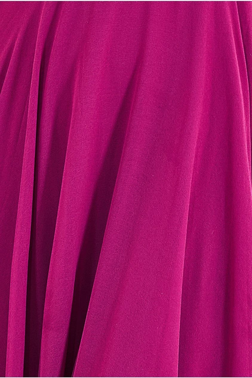 Cowl Neck Chiffon Maxi Dress - Magenta DR3335A