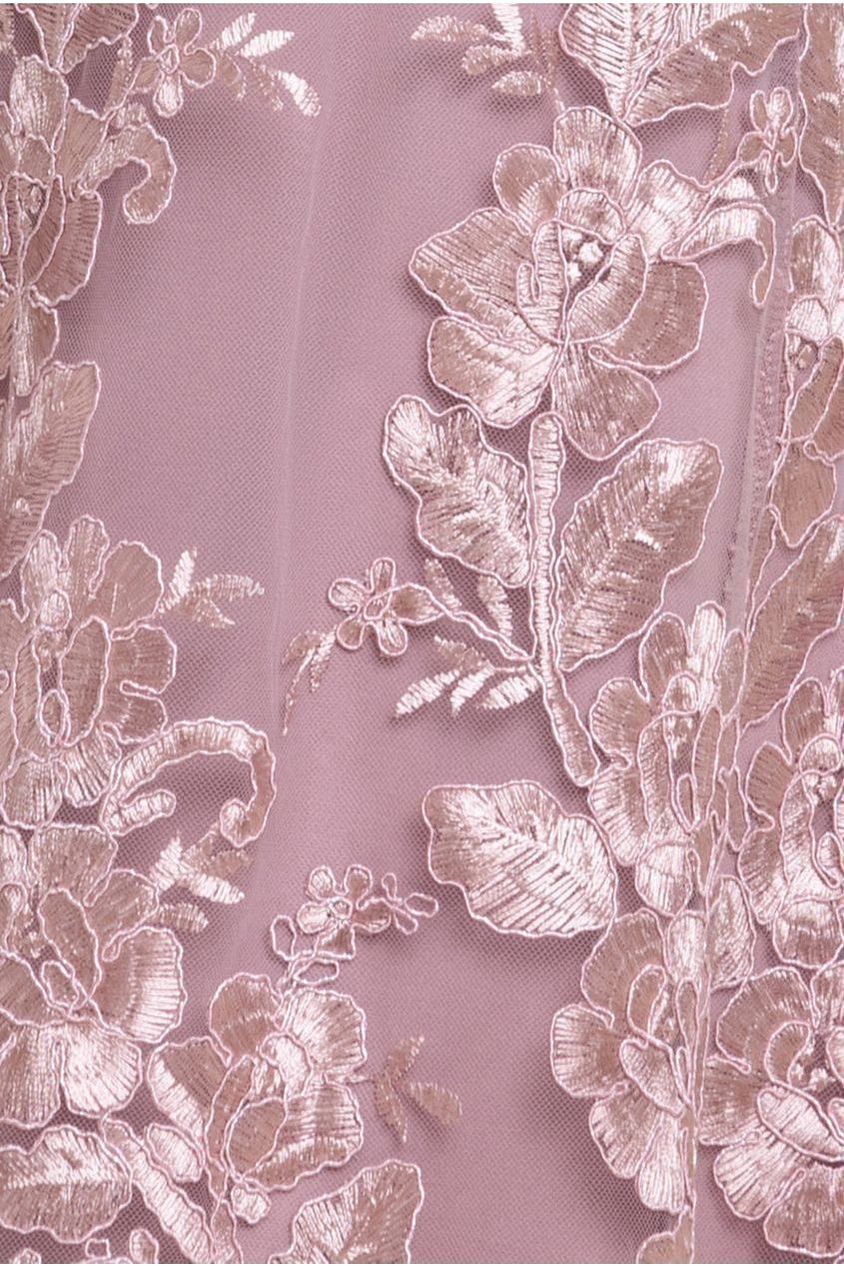 Halter Neck Lace High And Low Dress - Pink DR3346QZ