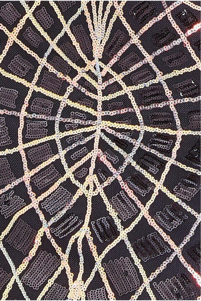 Modesty Geo Sequin Maxi Dress - Black DR3495MOD