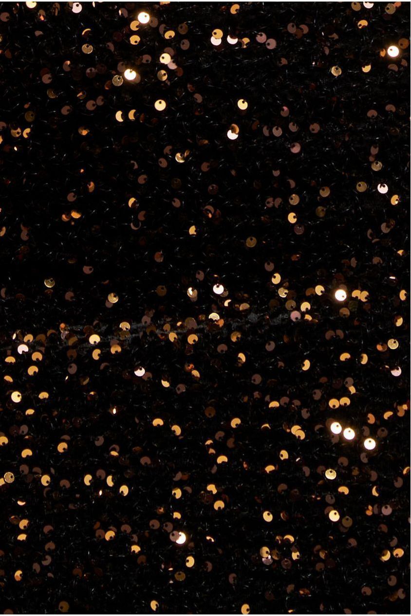 Multi Sequin & Velvet Bardot Maxi - Gold DR3512