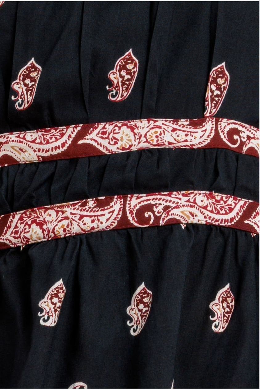 Halter Neck Printed Midi Dress - Black DR3557