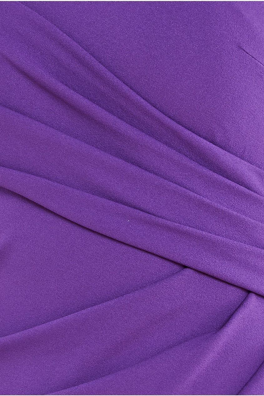 Scuba Crepe Off The Shoulder Maxi - Purple DR3774