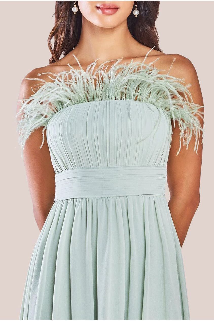 Bridesmaids Chiffon Maxi Dress - Sage Green DR3777