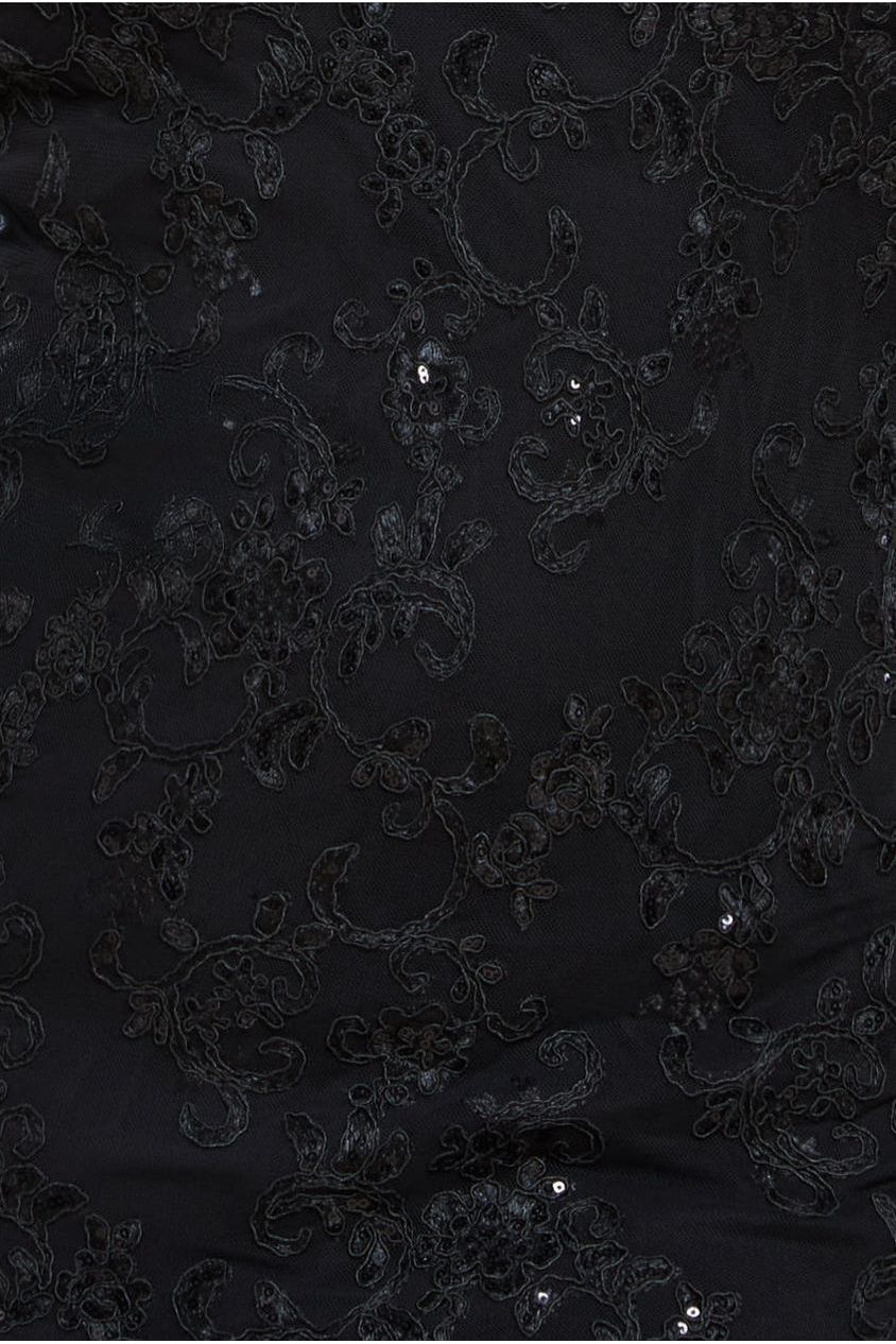Scallop Lace Midi Dress - Black DR3960PLUS