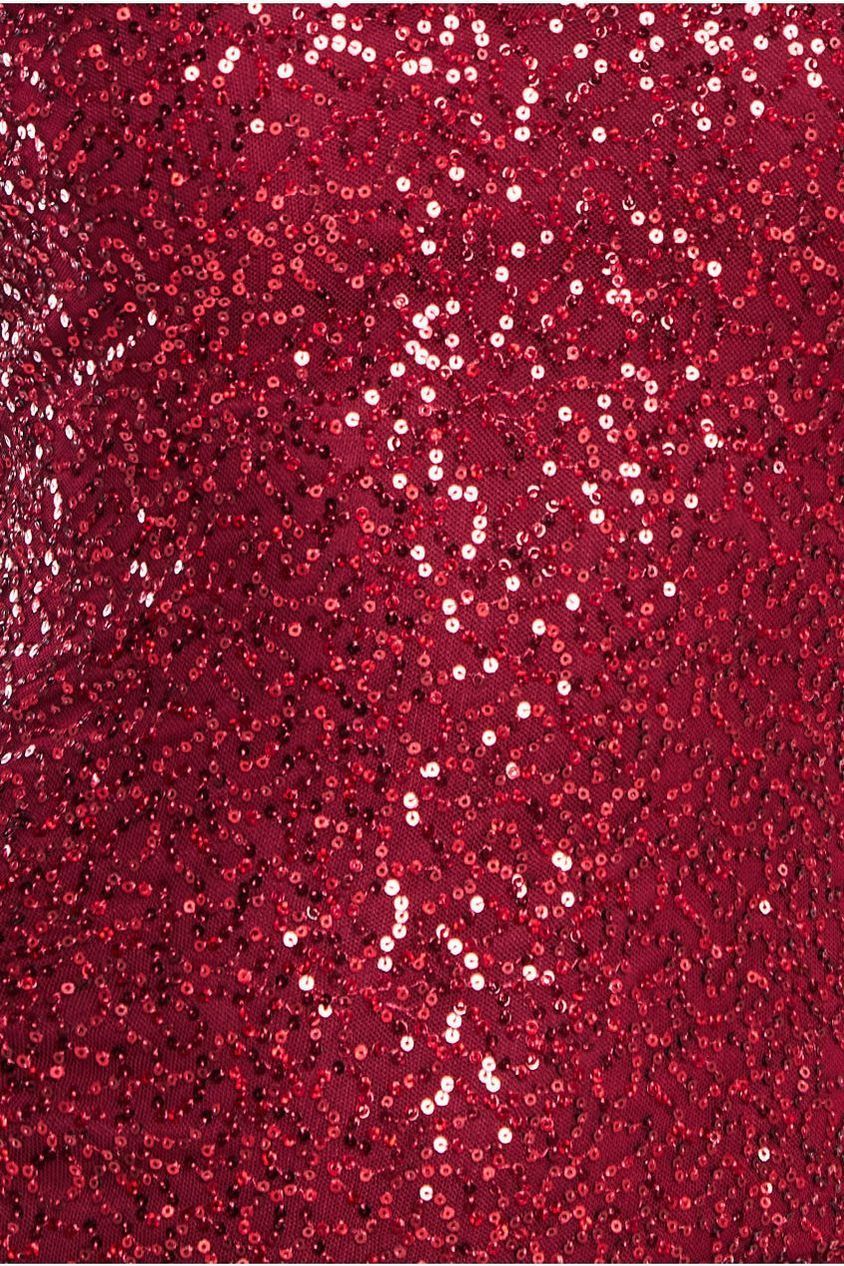 Puff Sleeve Tiered Hem Maxi Dress - Wine DR4022