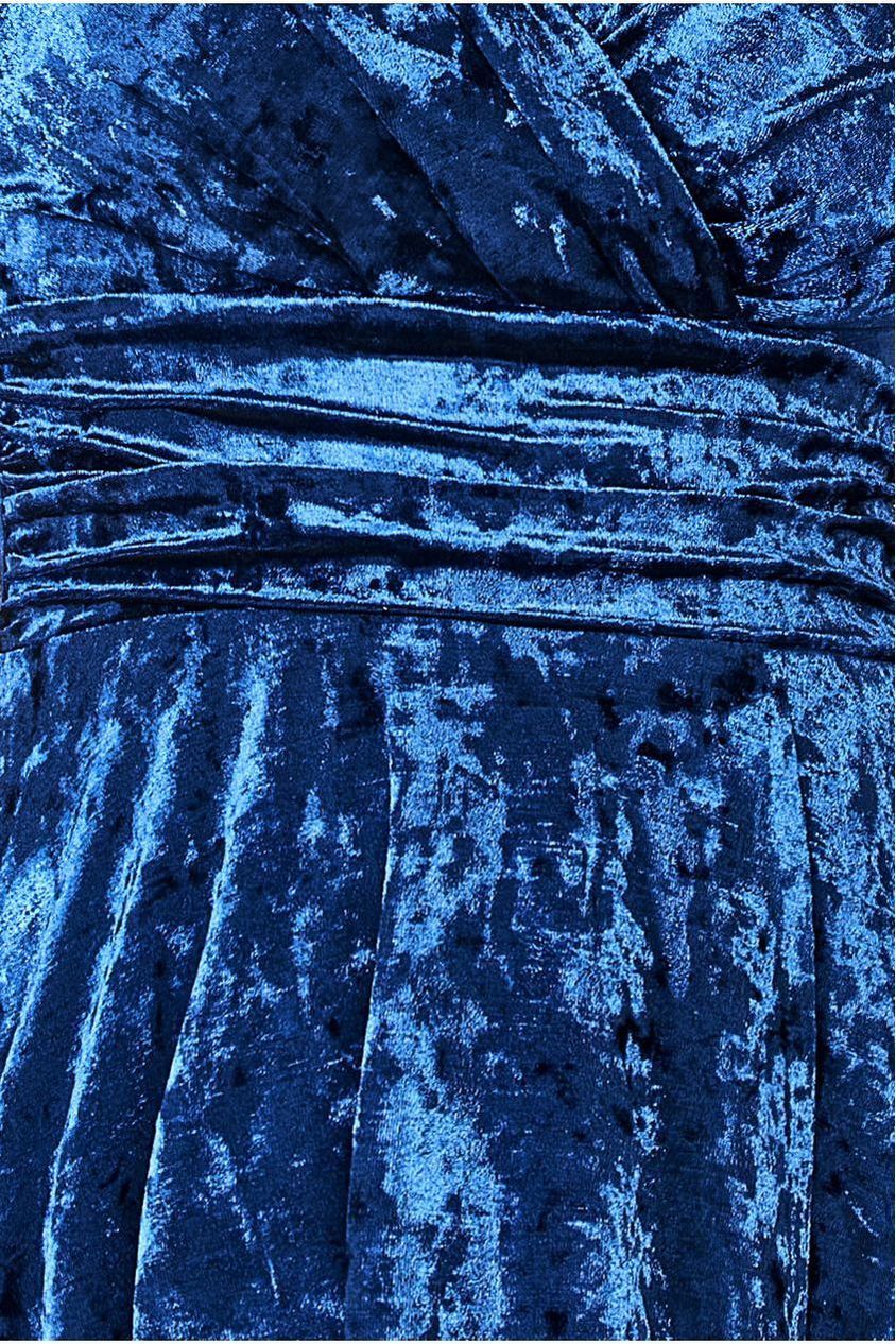 Ice Velvet Bardot Wrap Maxi - Navy DR4029