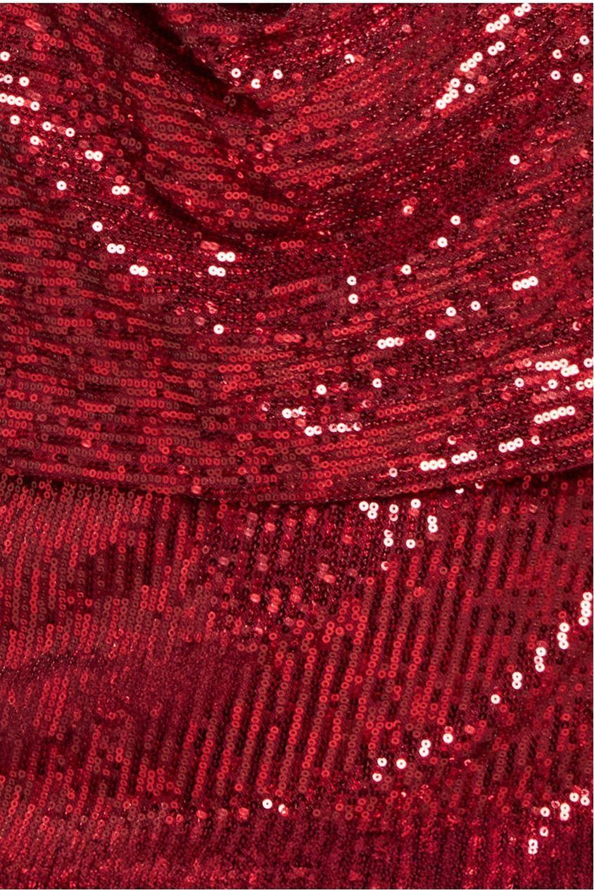 Sequin Cowl Maxi Dress - Wine DR4051P