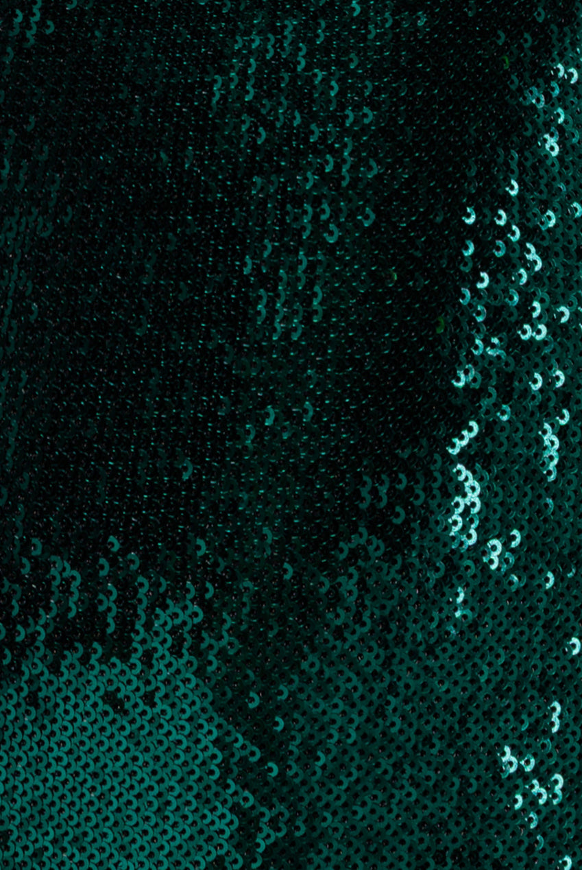 Liquid Sequin Corsage Maxi - Emerald Green DR4056