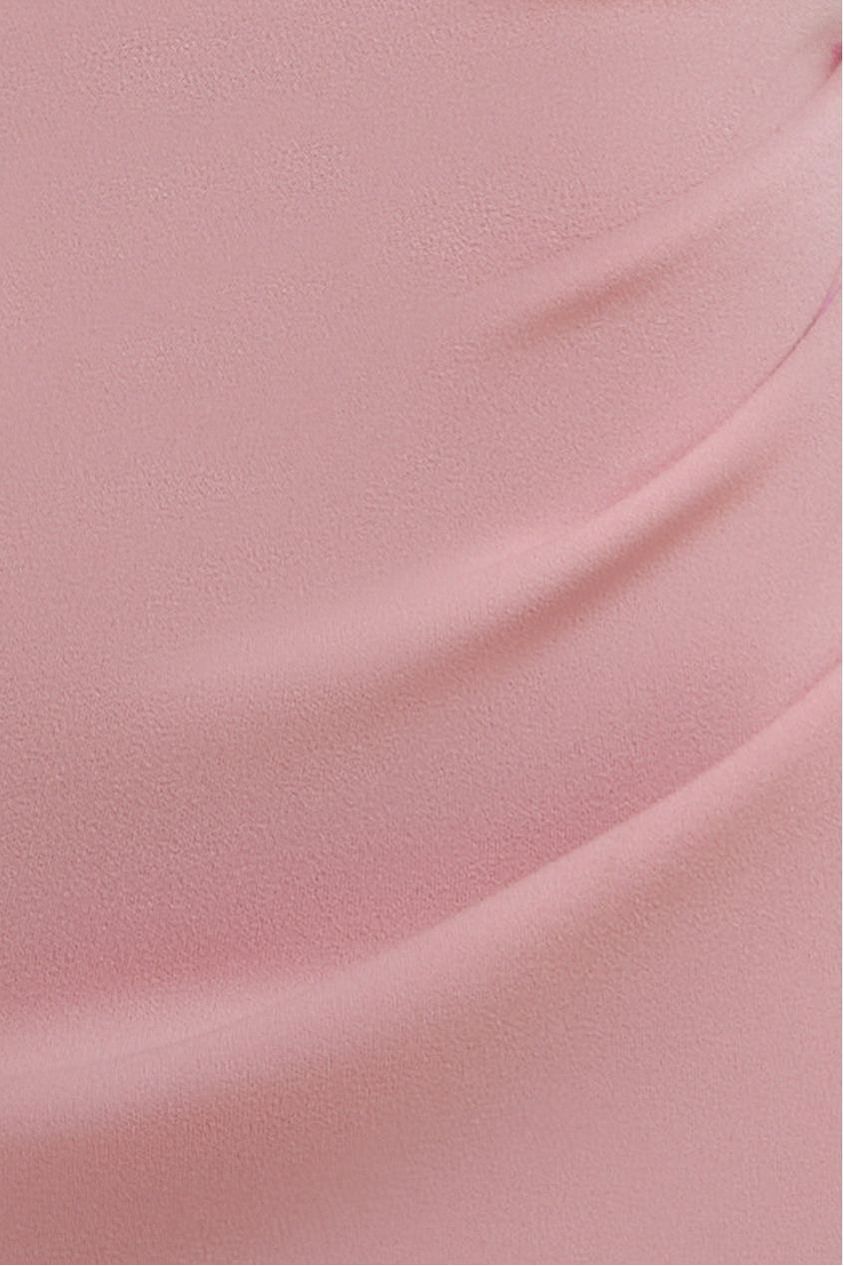 Fan Pleated Bardot Scuba Crepe Maxi Dress - Blush Pink DR4070