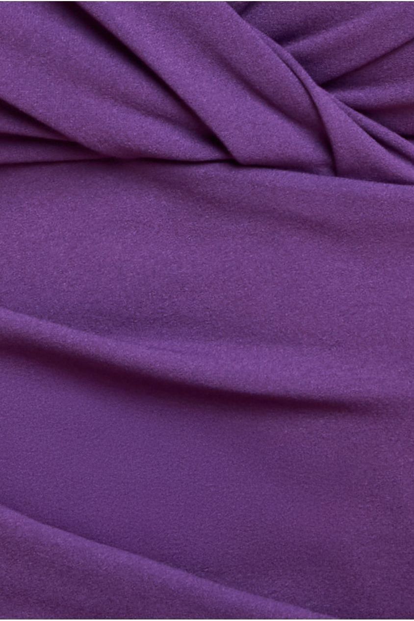 Scuba Bardot Pleated Midi Dress - Purple DR4135P