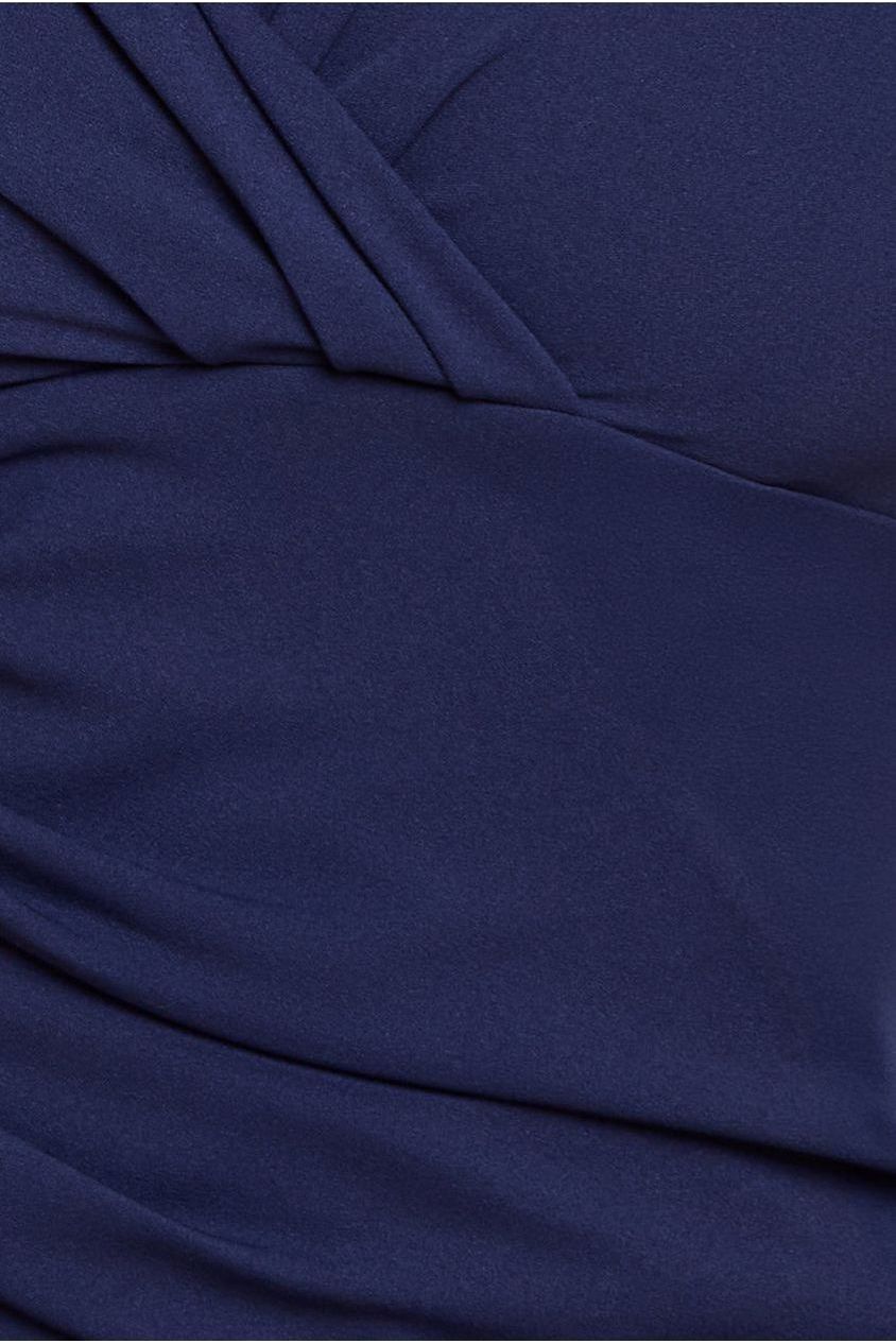 Scuba Bardot Pleated Midi Dress - Navy DR4135P