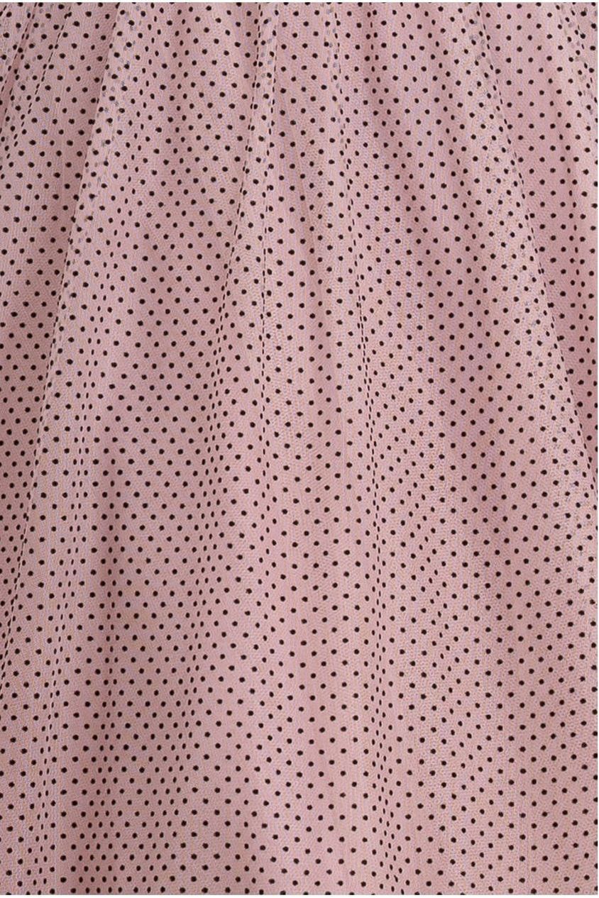 Dobby Mesh Off The Shoulder Princess Maxi Dress - Blush DR4308