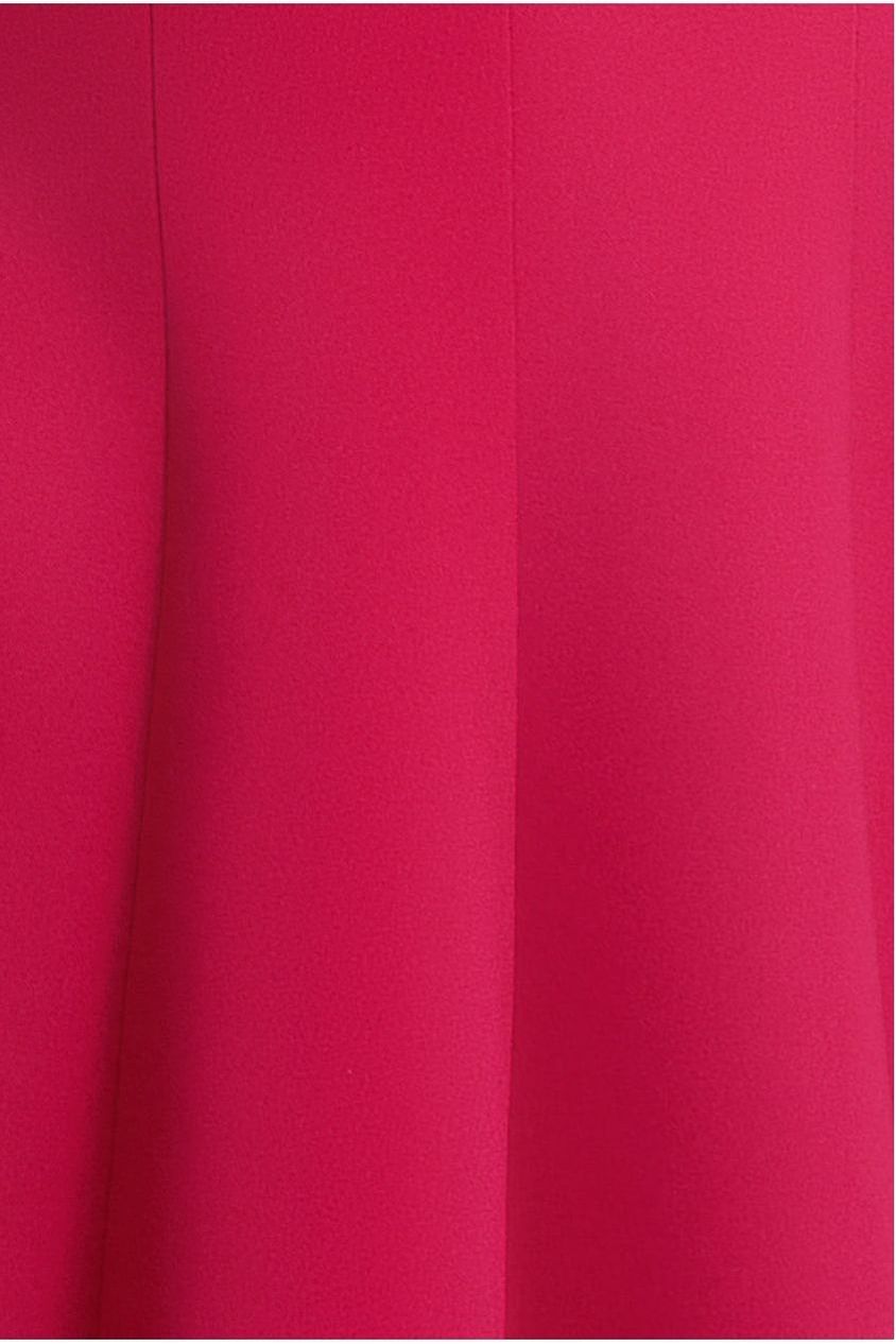 Cap Sleeve Plunging V-Neckline A-line Midi Dress - Magenta DR4540