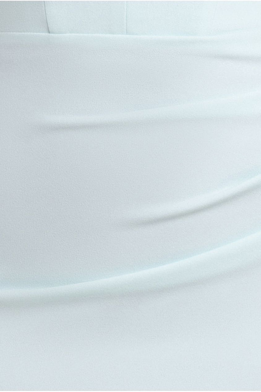 Off The Shoulder Draped Sleeve Maxi Dress With Diamante Neckline - Mint Green DR4588