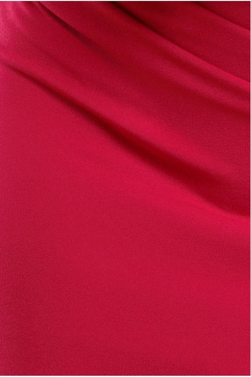 Puffy Satin Sleeve Scuba Maxi Dress - Magenta DR4622