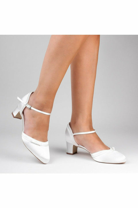 Annalina Wide Fit Block Heel Court Shoes by Paradox London