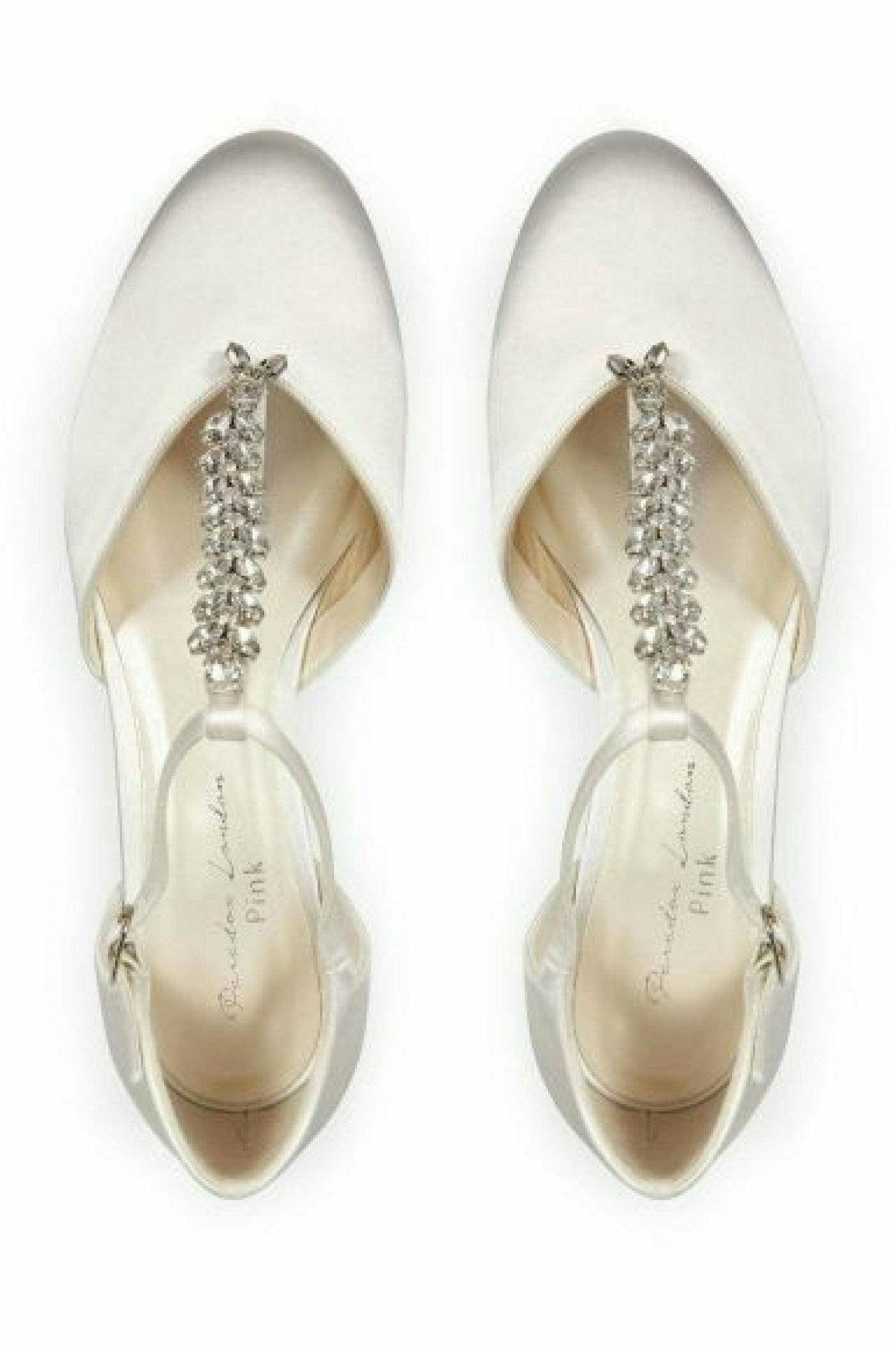 Satin 'alva' Trim Detal Low Heel Shoe alva