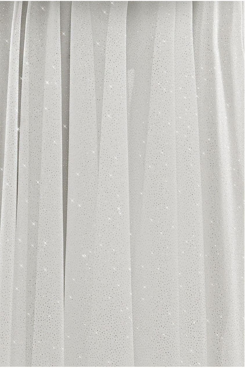 Gathered A-Line Glitter Chiffon Maxi Skirt SK30