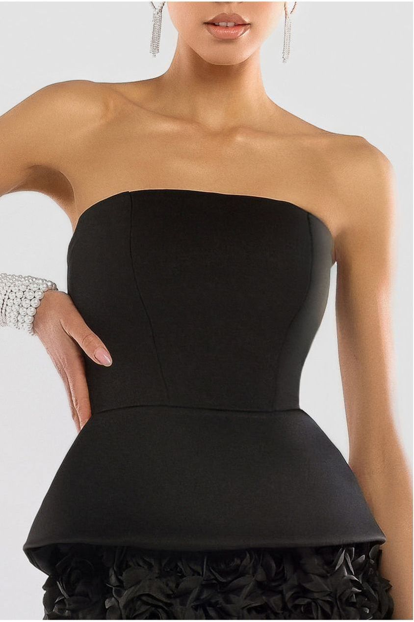 Scuba Boobtube Peplum Hem Corset T233