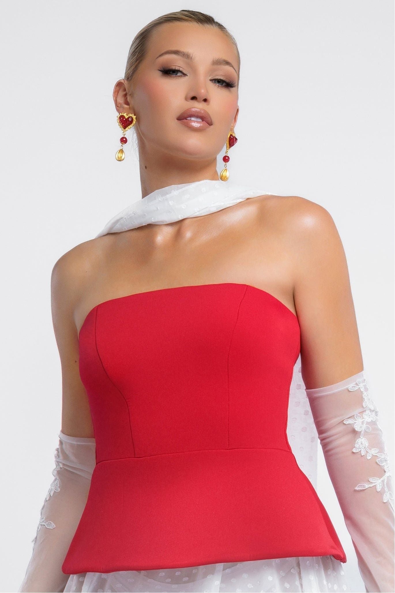 Scuba Boobtube Peplum Hem Corset T233