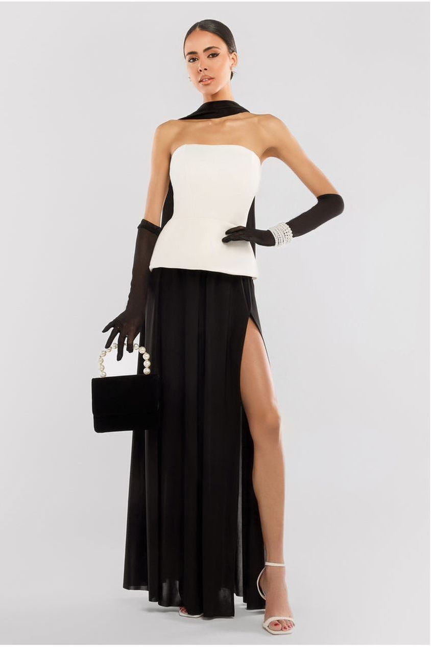 Side Split Soft Touch Maxi Skirt SK41