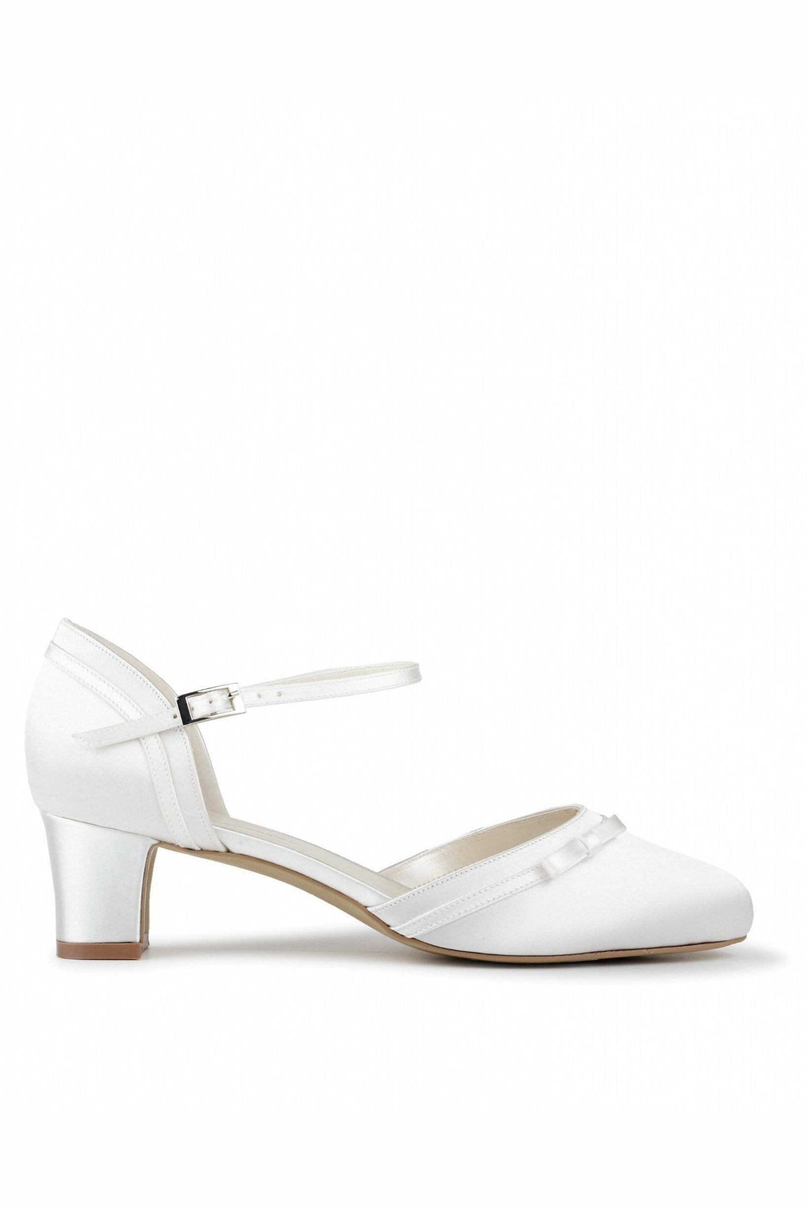 Annalina Wide Fit Block Heel Court Shoes Annalina