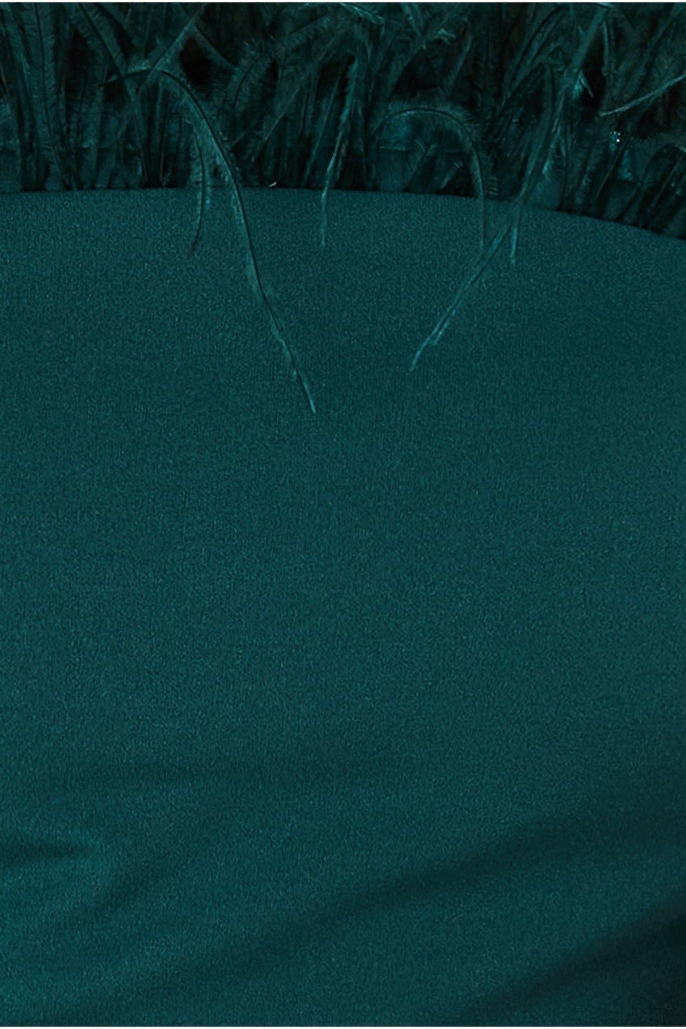 Feather Boobtube Midi Dress - Emerald Green DR3723