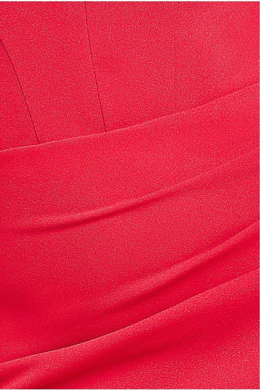 Off The Shoulder Draped Sleeve Maxi Dress - Red DR3259