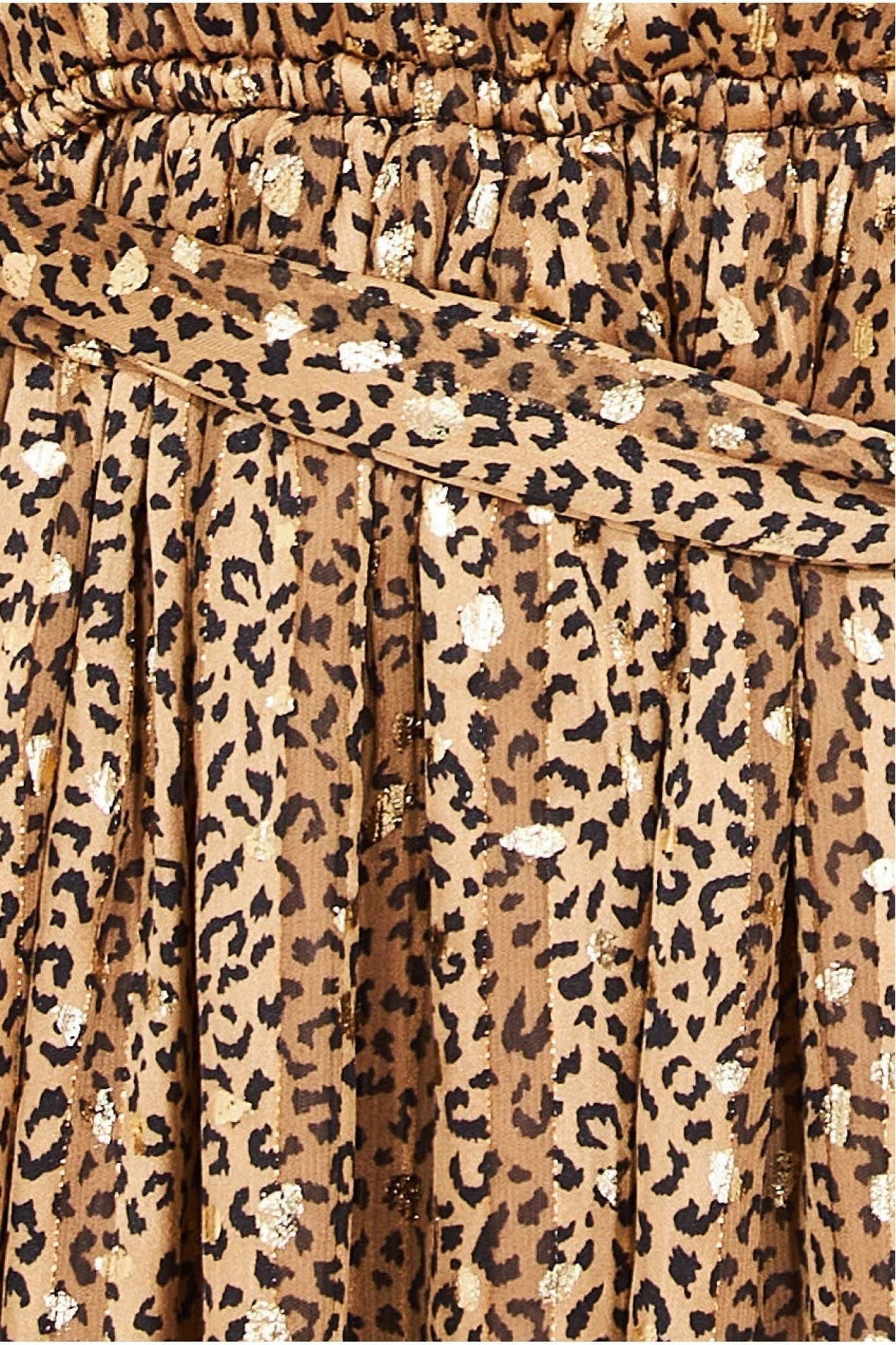 Wrap Printed Chiffon Maxi Dress - Animal Print DR3879