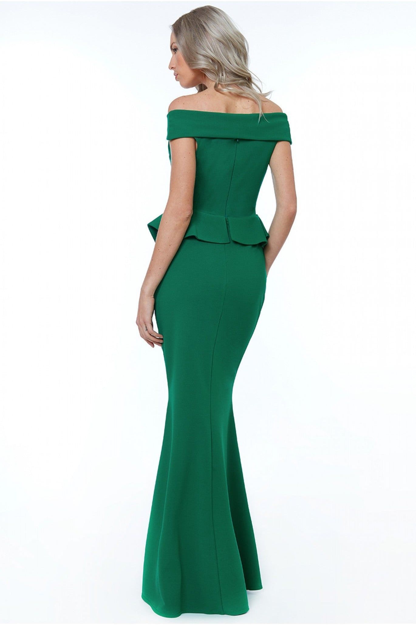 Bardot Crossover Maxi Dress - Vividemerald DR2006