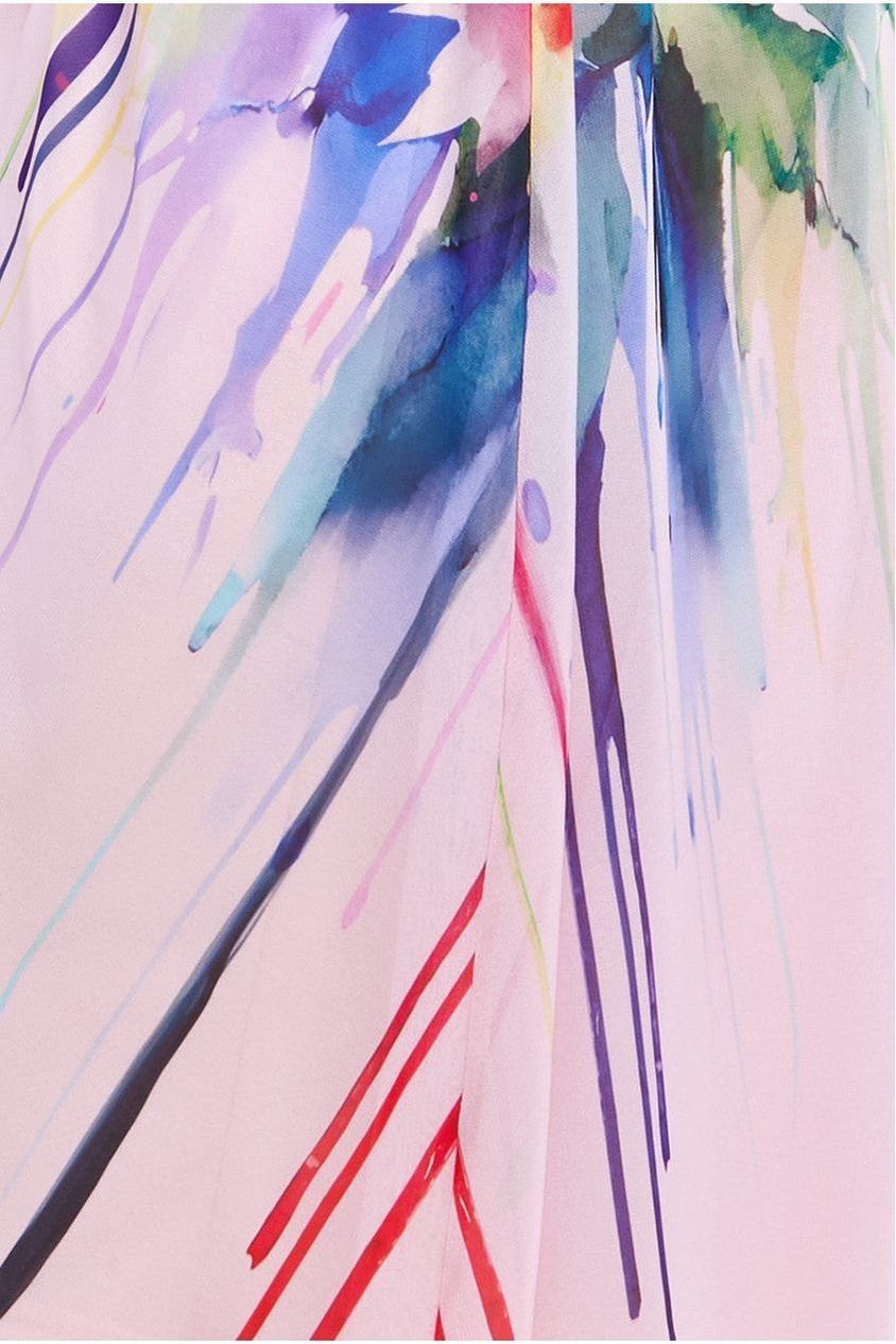 Maternity Flutter Sleeve Floral Bodice Midi Dress - Blush DR4330MAT