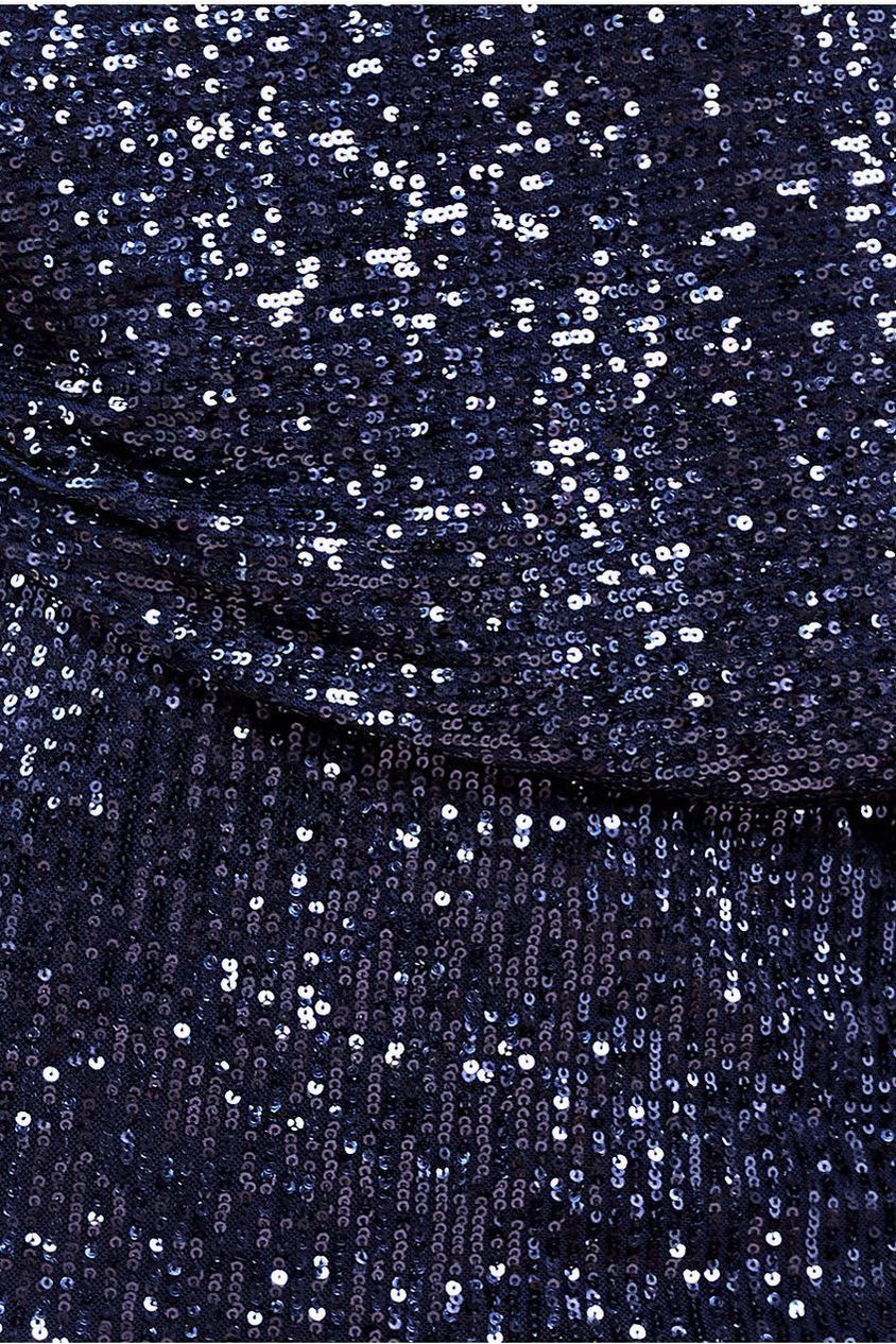 Sequin Cowl Neck Midi Dress - Navy DR3321