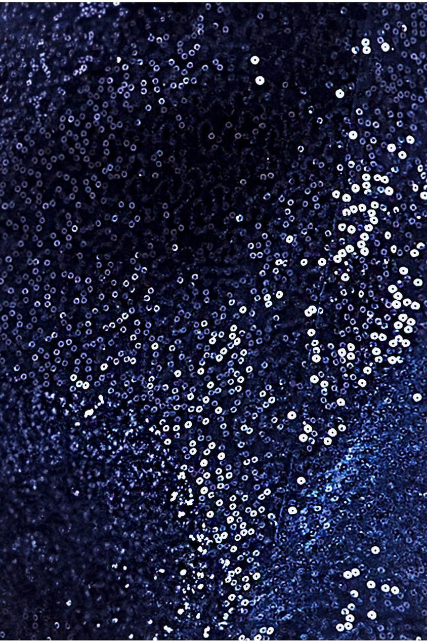 Sequin Velvet Bandeau Maxi Dress - Navy DR3610
