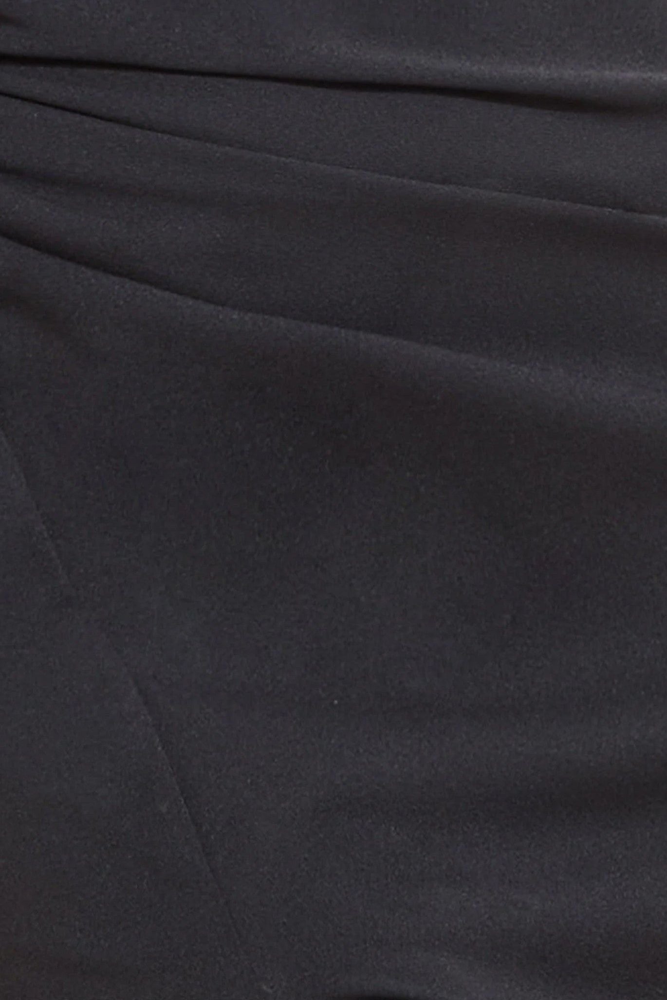 One Shoulder Front Split Scuba Maxi Dress - Black DR3518