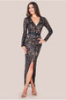 Tassel & Sequin Midaxi With Front Split - Black by Goddiva