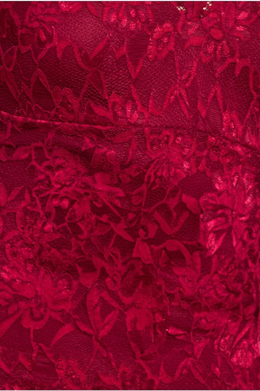 Off The Shoulder Scalloped Neck Maxi Dress - Wine DR4600M