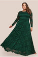Scalloped Lace A-Line Maxi Dress - Emerald Green by Goddiva Plus